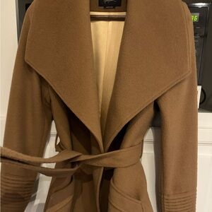 Sentaler Shawl collar mid length Baby alpaca coat